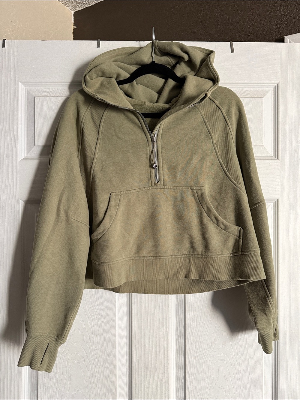 lululemon athletica Olive Half-Zip Hoodie Pullover